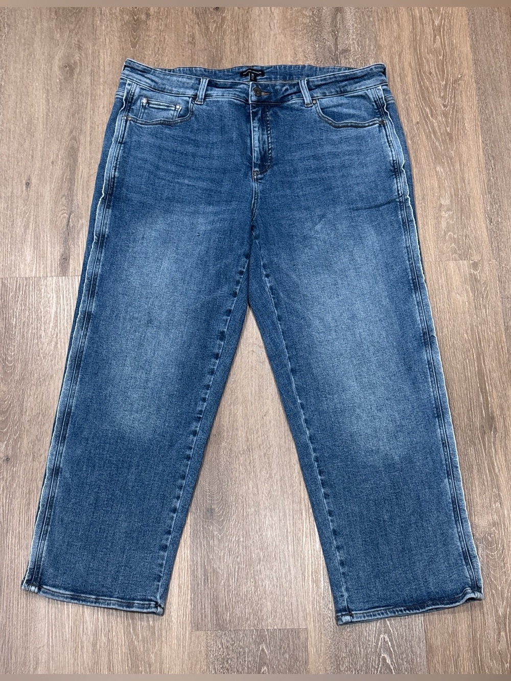 Universal Standard Straight Leg Jeans Size 18 Elliot Tuxedo Stripe
